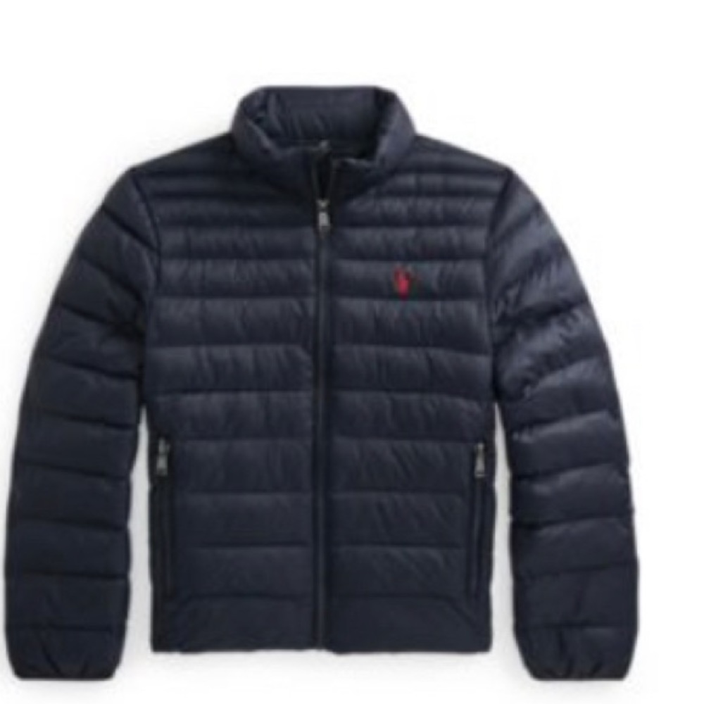 Navy Blue Polo Ralph Lauren Big Boys Water Repellent Lightweight Packable Jacket